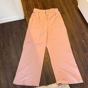 Elegant Pink Women's Wide-Leg Trousers